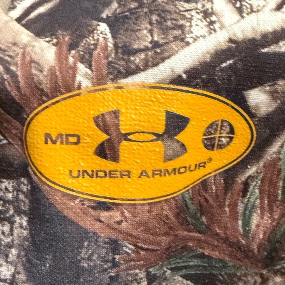 Under Armour Mens RealTree AP Camo 1/4 Zip Fleece Pullover Hunting Jacket MD - Picture 7 of 7